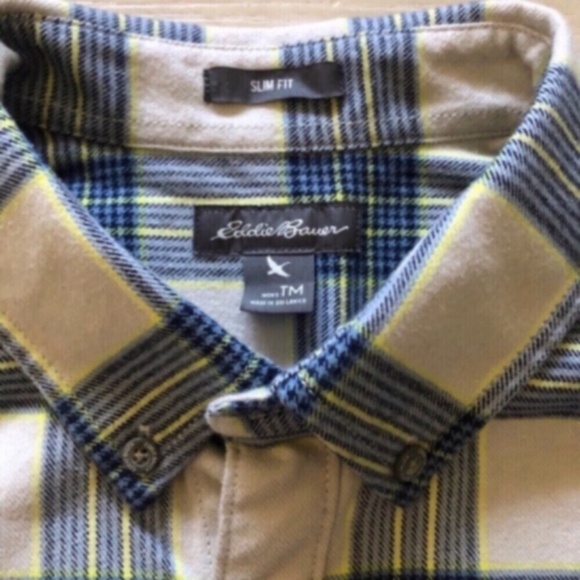 Eddie Bauer Mens Plaid Button Up Shirt - Picture 3 of 6